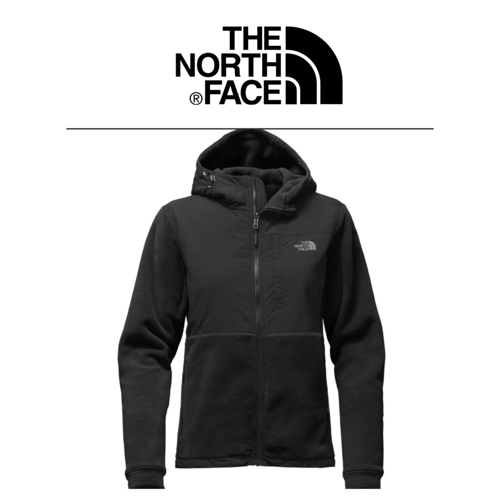 Girls Black Hooded The North Face Denali Jacket